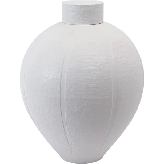 Linen Jar by Global Views. Made from porcelain in a modern style.