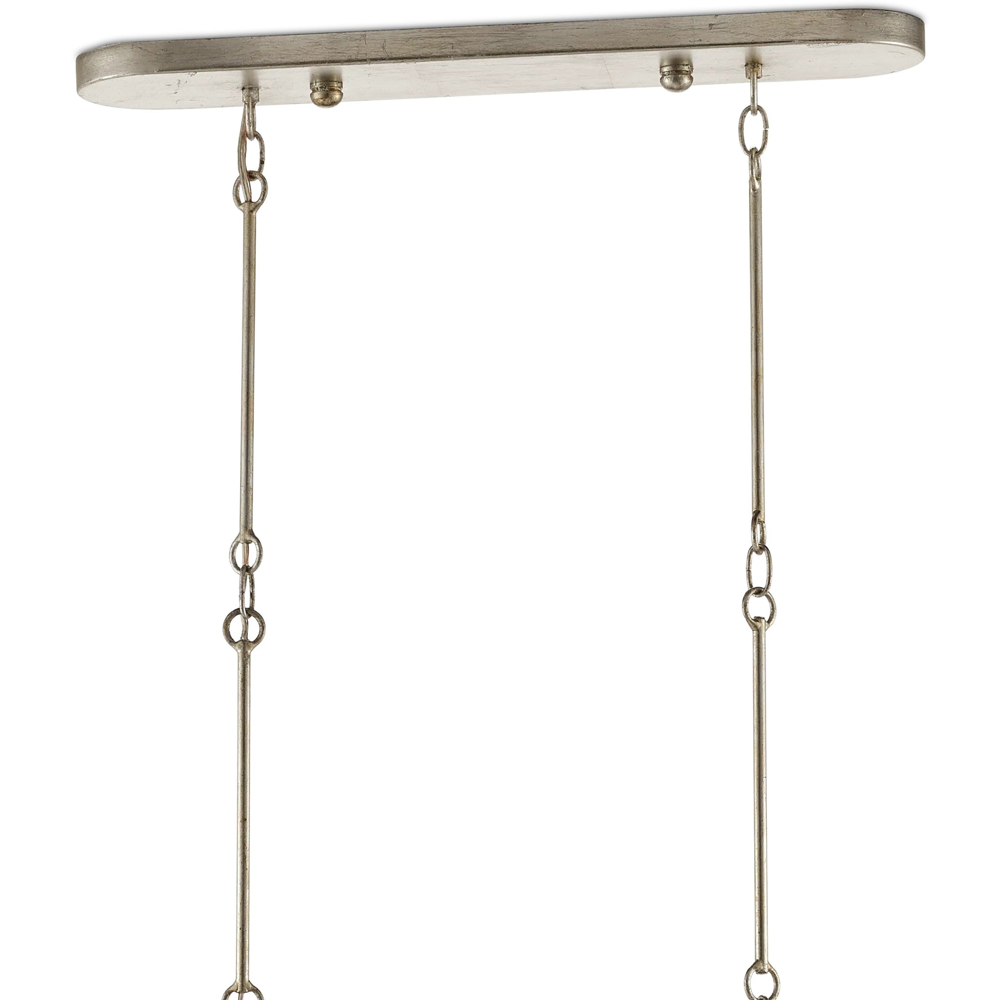 Grand Lotus Oval Chandelier by Currey and Company. Made from wrought iron in a modern style.