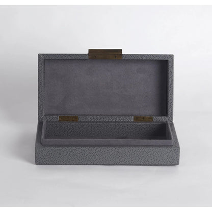 Alpen Box by Global Views. Made from mdf, leather, polyester suede in a transitional style.