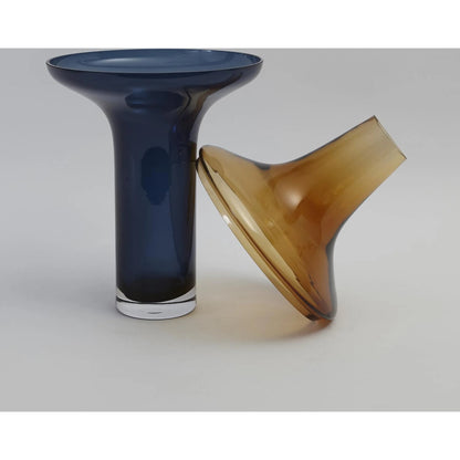 Over Cobalt Vase by Global Views. Made from art glass in a modern style.