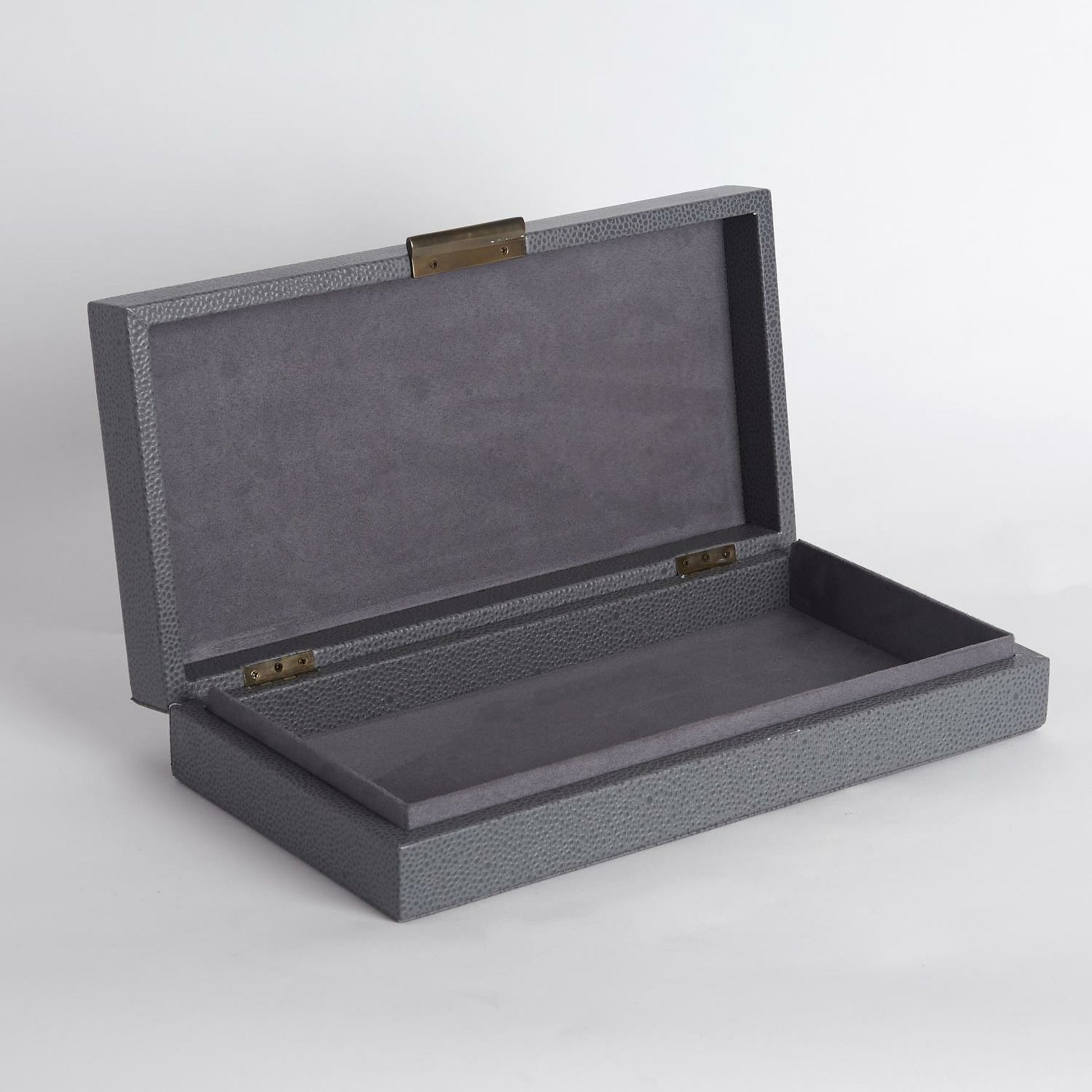 Alpen Box by Global Views. Made from mdf, leather, polyester suede in a transitional style.