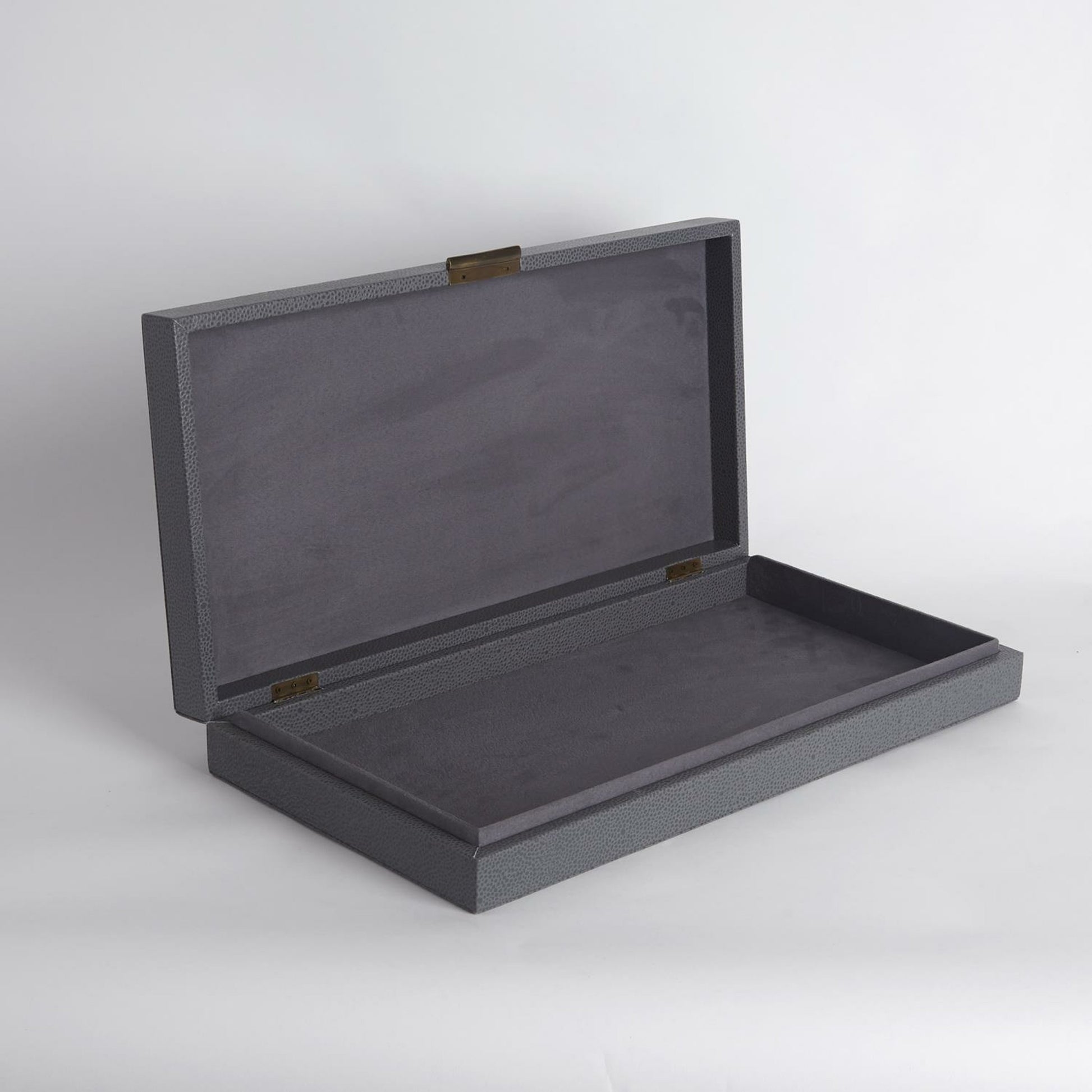 Alpen Box by Global Views. Made from mdf, leather, polyester suede in a transitional style.