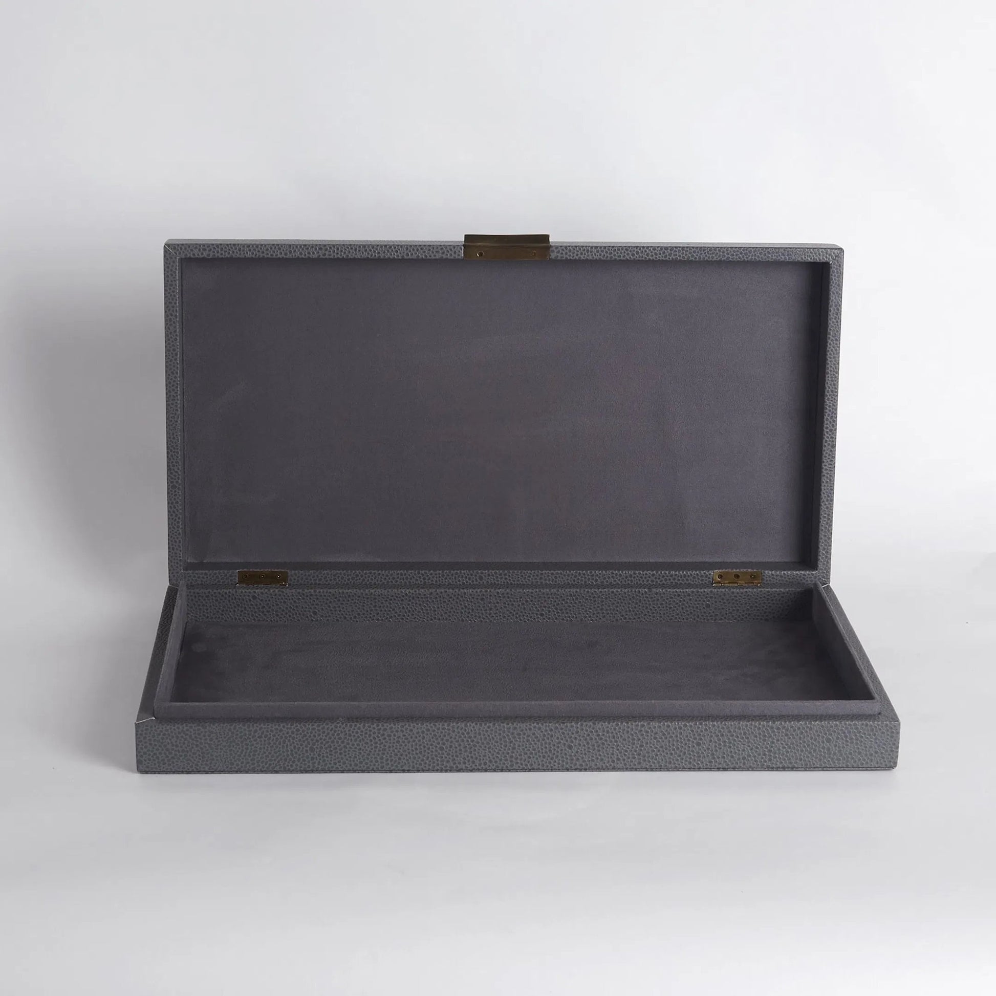 Alpen Box by Global Views. Made from mdf, leather, polyester suede in a transitional style.