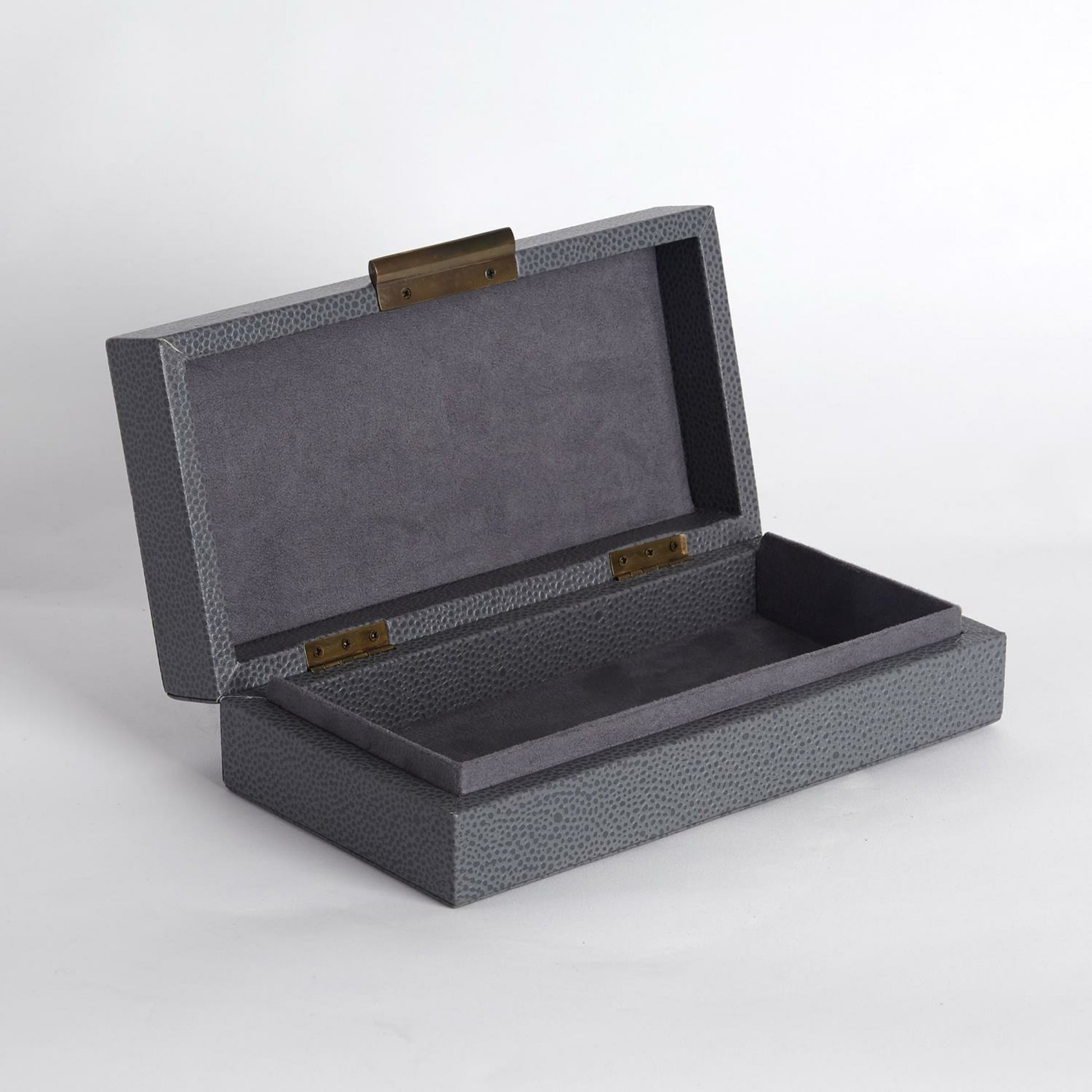 Alpen Box by Global Views. Made from mdf, leather, polyester suede in a transitional style.