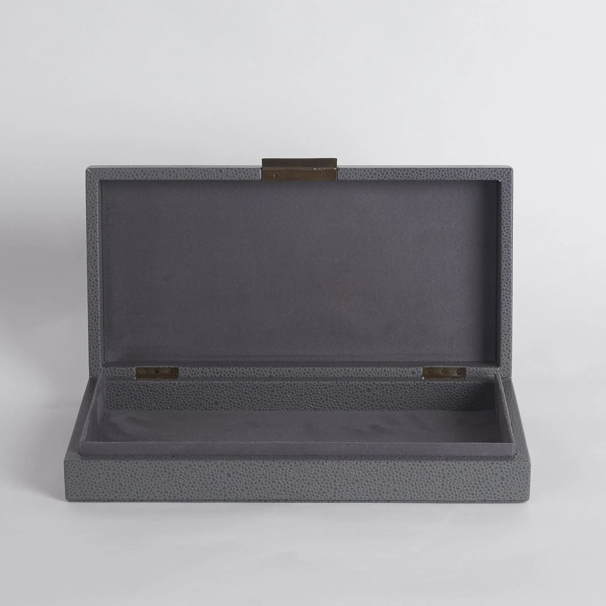 Alpen Box by Global Views. Made from mdf, leather, polyester suede in a transitional style.