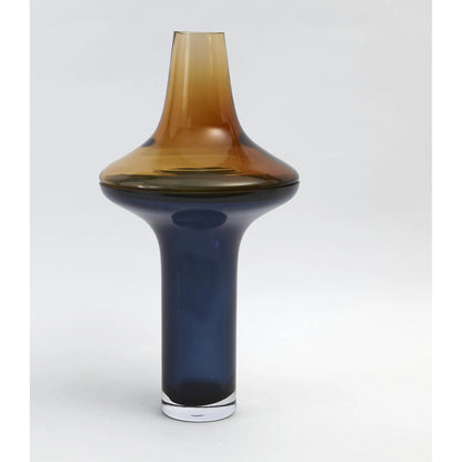 Over Cobalt Vase by Global Views. Made from art glass in a modern style.
