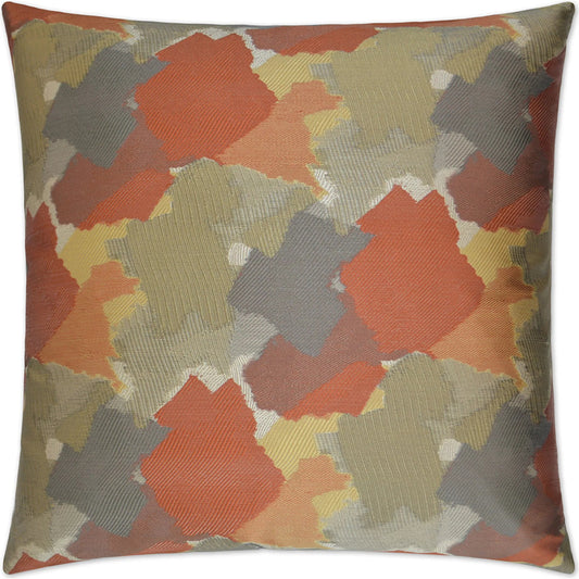 Splatter Pillow by DV Kap Home in tangerine. Made from 92% polyester, 8 % nylon in a unique style.