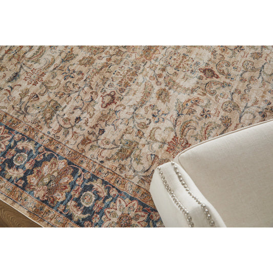 Pearson Traditional Persian PRS39SEF Indoor/Outdoor Rug by Feizy in ivory, tan, blue. Made from polyester in a unique style.