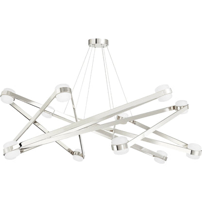 Orbit 12 Light Chandelier by Hudson Valley. Made from brass in a modern style.