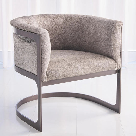 Regan Barrel Chair by Global Views. Made from mango, plyboard, iron in a transitional style.