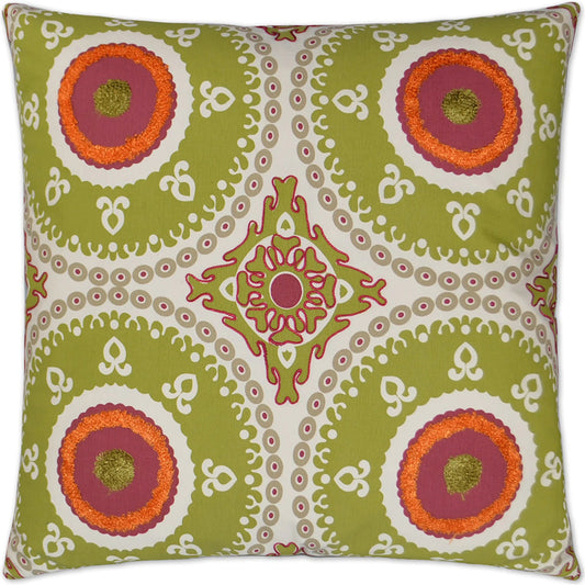 Guido Pillow by DV Kap Home in lime. Made from 63% polyester, 22% acrylic, 10% cotton, 5% rayon in a unique style.