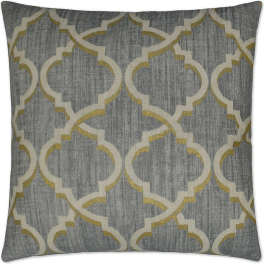 Lustrous Lattice Pillow by DV Kap Home. Made from 55% linen, 45% rayon in a unique style.