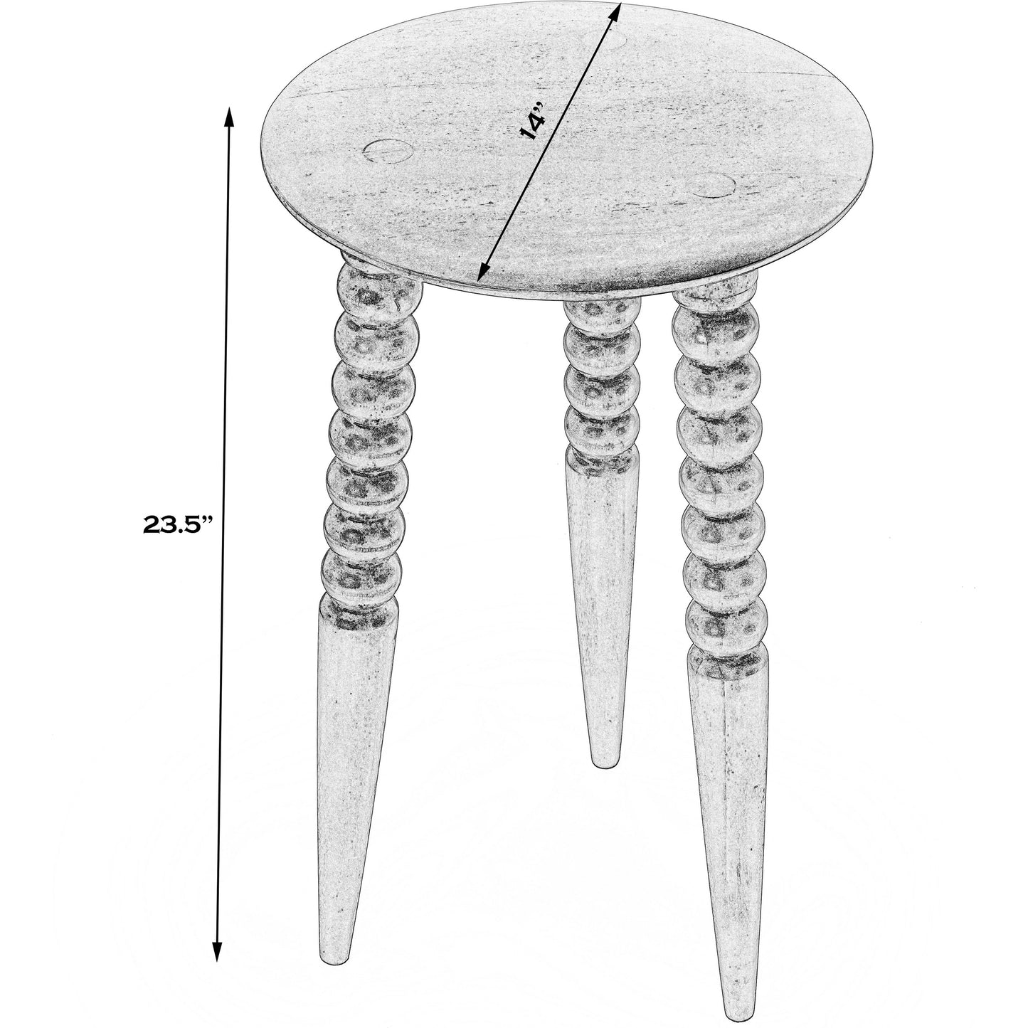 020 SI-1822270 | Additional Silo | Fluornoy Accent Table by Butler Specialty Company in artifacts. Made from mango wood solids in a traditional style.