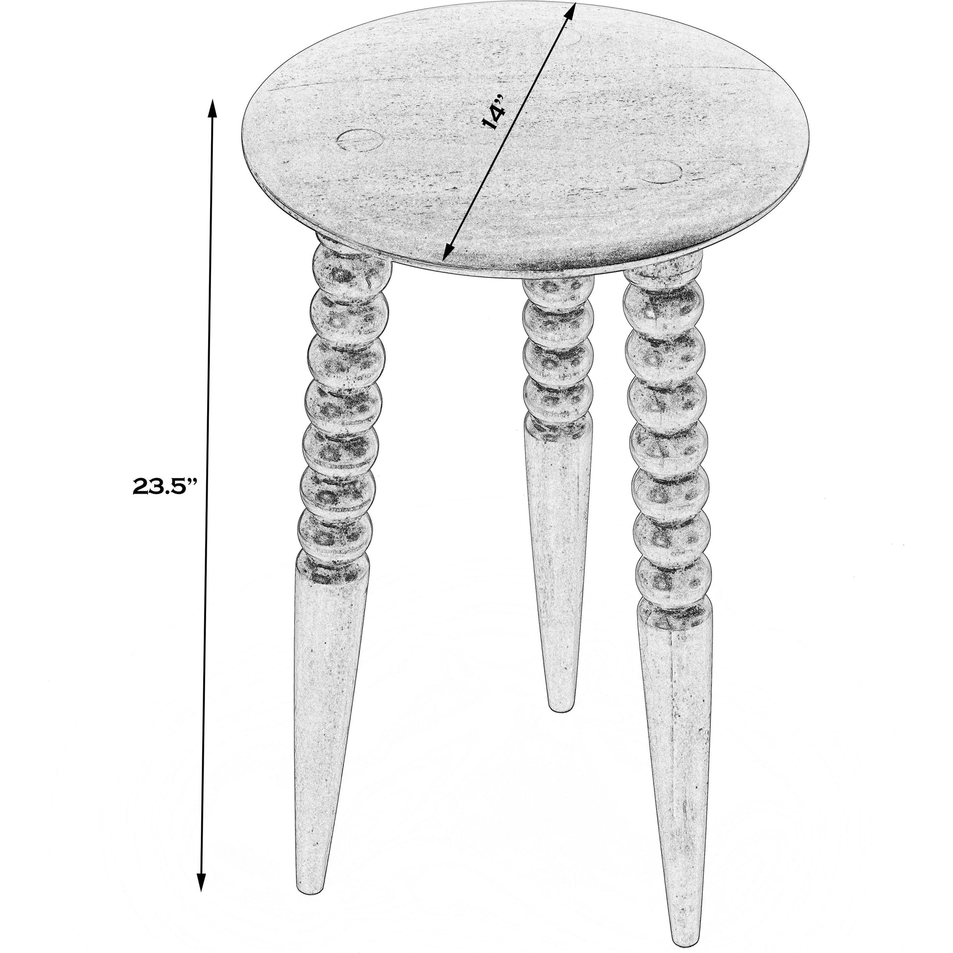 Fluornoy Accent Table by Butler Specialty Company in artifacts. Made from mango wood solids in a traditional style.