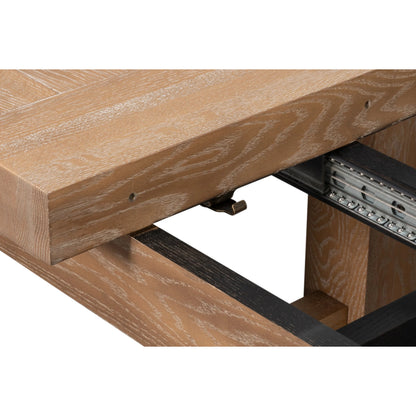 Bauhaus Dining Table by Sarreid Ltd. in dusty oak, natural oak. Made from unique in a unique style.