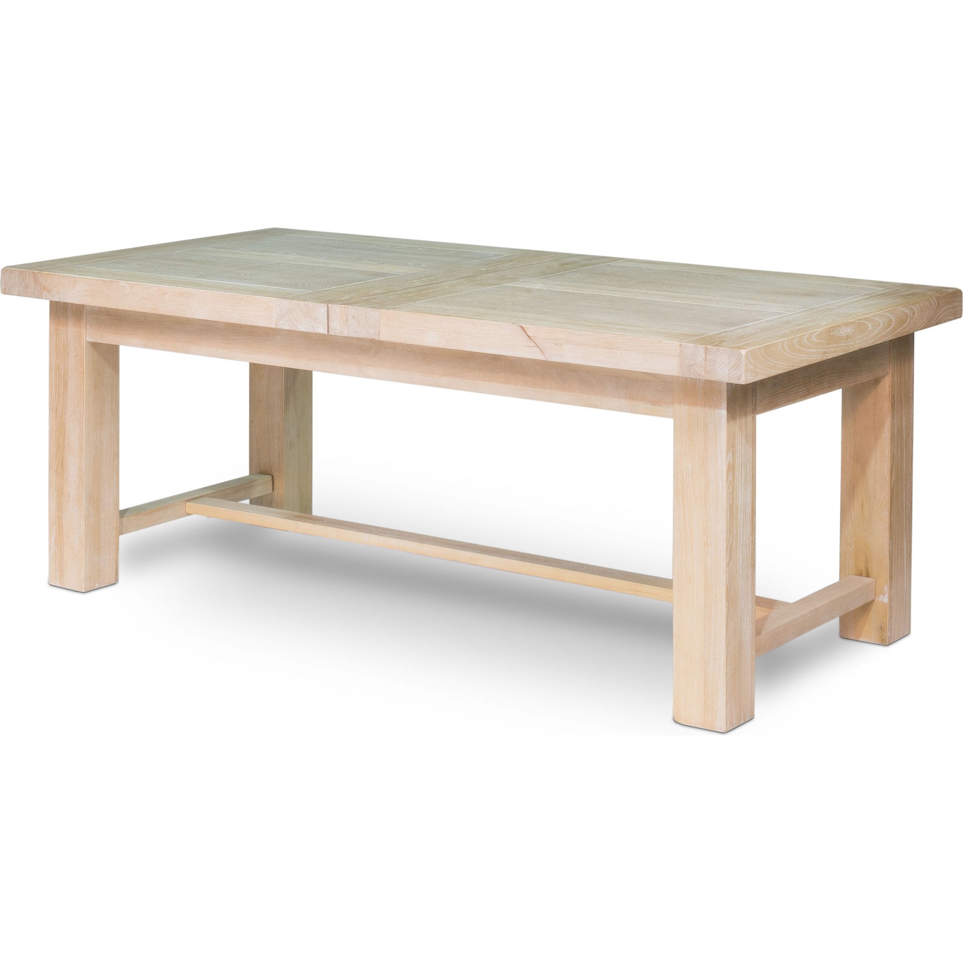 Bauhaus Extendable Dining Table by Sarreid Ltd. in natural oak. Made from oak in a cottage & farmhouse style.