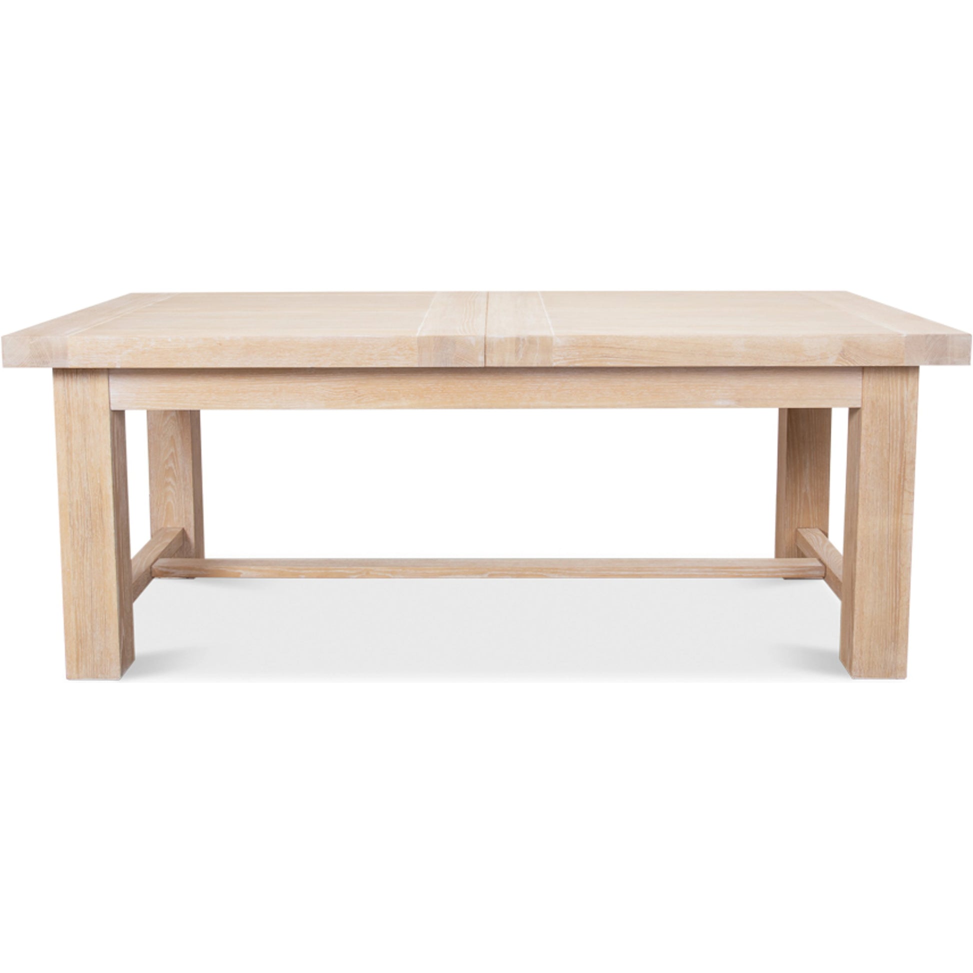 Bauhaus Extendable Dining Table by Sarreid Ltd. in natural oak. Made from oak in a cottage & farmhouse style.