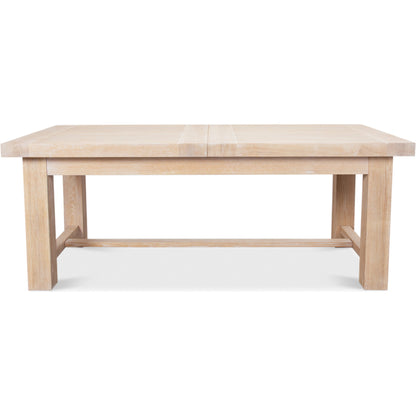 Bauhaus Extendable Dining Table by Sarreid Ltd. in natural oak. Made from oak in a cottage & farmhouse style.