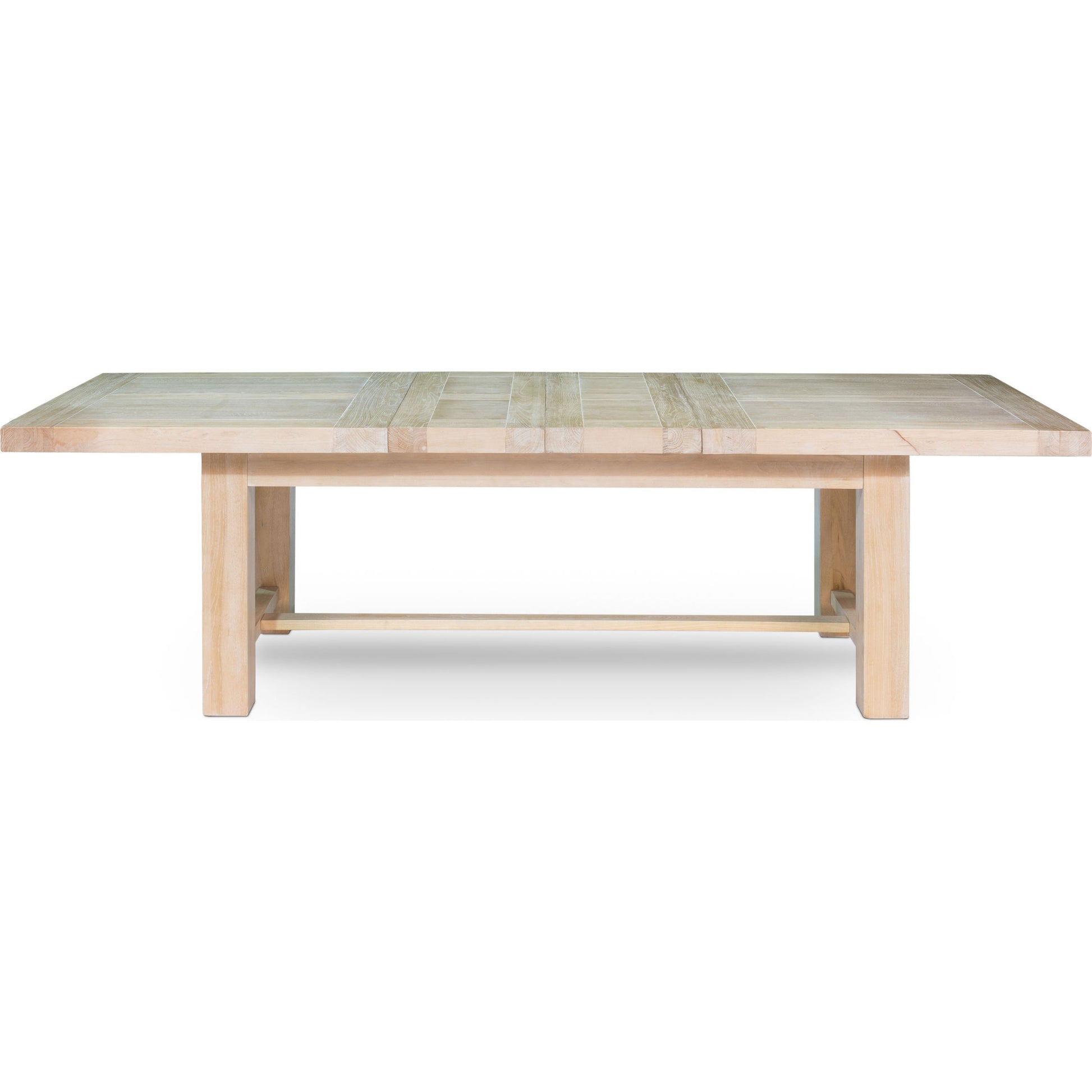 Bauhaus Extendable Dining Table by Sarreid Ltd. in natural oak. Made from oak in a cottage & farmhouse style.