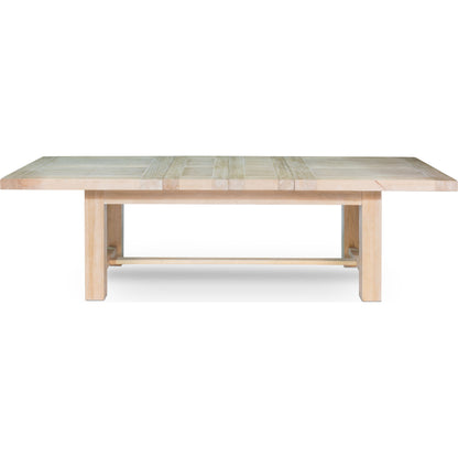 Bauhaus Extendable Dining Table by Sarreid Ltd. in natural oak. Made from oak in a cottage & farmhouse style.