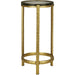 Acea Drinks Table by Currey and Company. Made from cast aluminum, cast glass in a modern style.