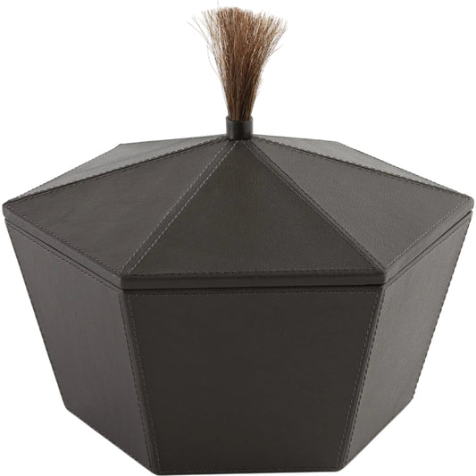 Zephyr Box by Global Views. Made from mdf, brass, leather cladding in a unique style.