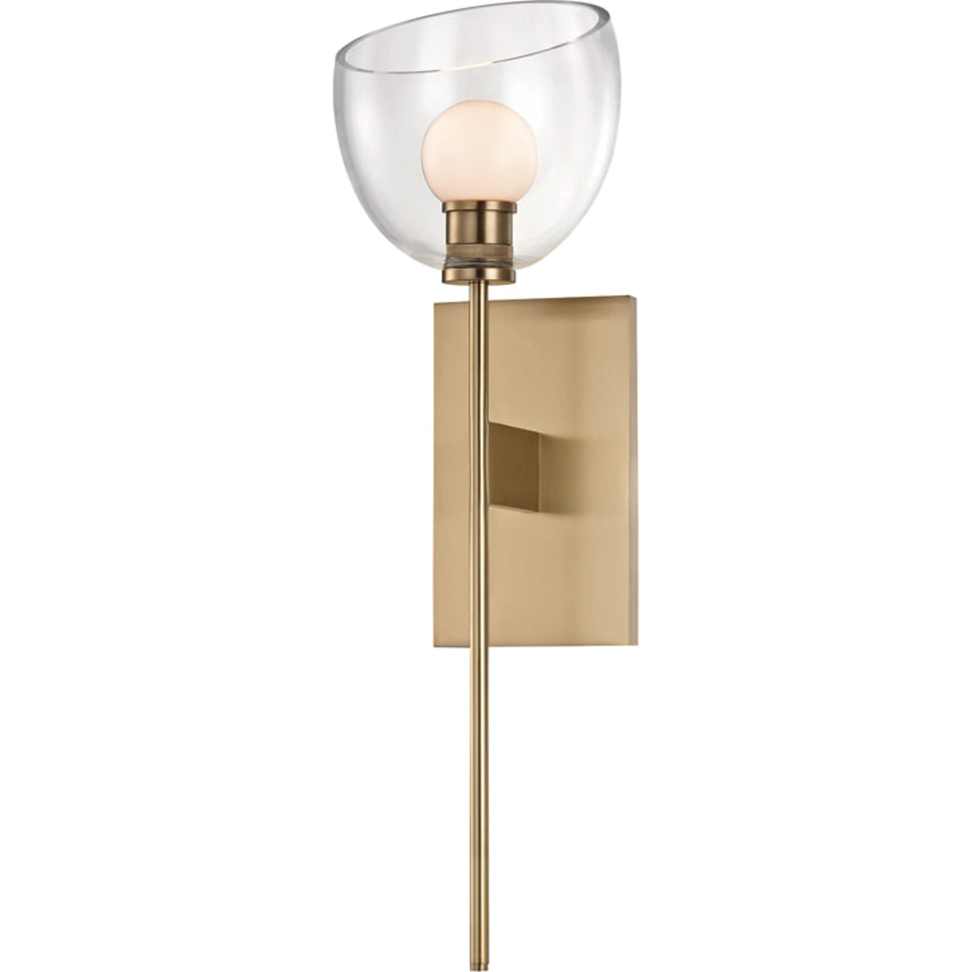 Davis Wall Sconce by Hudson Valley in polished nickel. Made from brass in a transitional style.