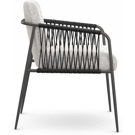 Remix Woven Dining Chair by Caracole in bronze gold metal. Made from unique in a unique style.