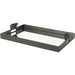 Harrington Tray by Global Views. Made from mdf, brass, horse hair, mirror, leather cladding in a traditional style.