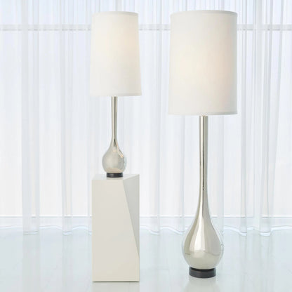 Bulb Vase Table Lamp by Global Views. Made from brass, black lime stone in a transitional style.