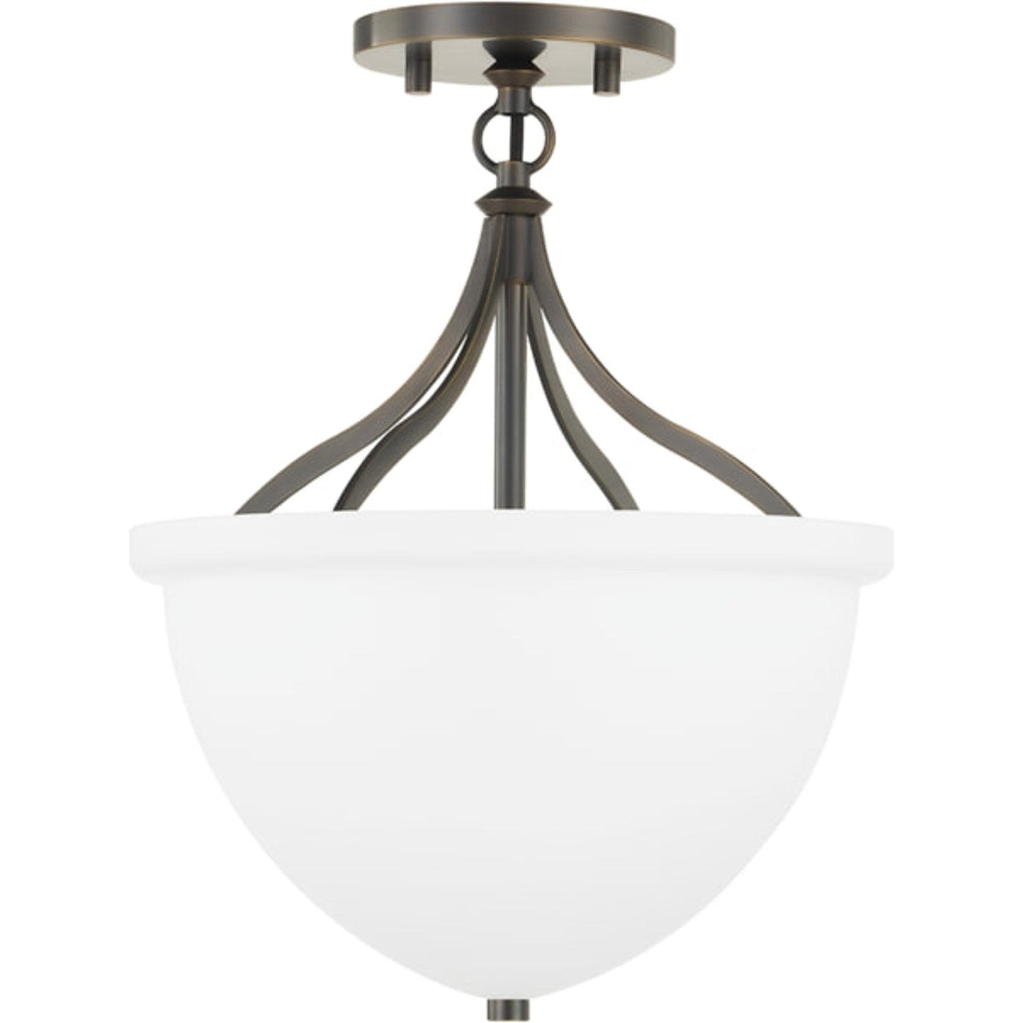 001 SI-1830858 | Primary Silo | Browne Semi Flush by Hudson Valley in distressed bronze. Made from steel in a traditional style.