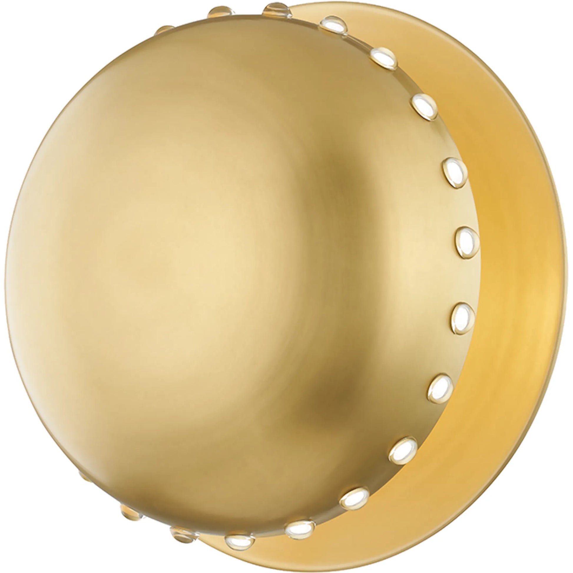 Nash Flush Mount by Hudson Valley in aged brass. Made from steel in a modern style.