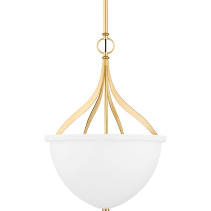 Browne Pendant by Hudson Valley in distressed bronze. Made from steel in a traditional style.