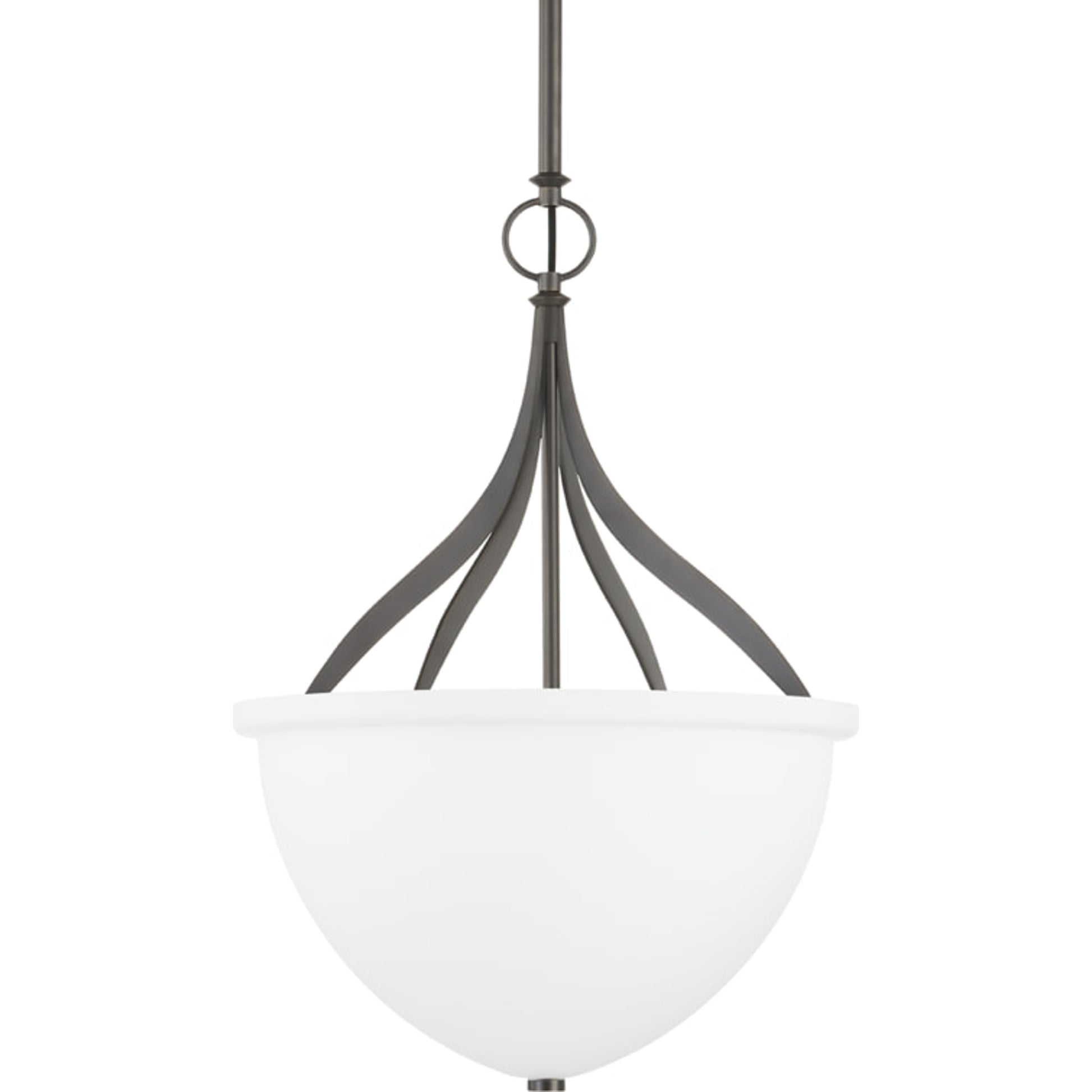 Browne Pendant by Hudson Valley in distressed bronze. Made from steel in a traditional style.