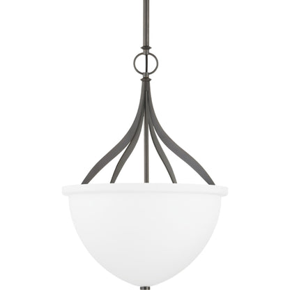 Browne Pendant by Hudson Valley in distressed bronze. Made from steel in a traditional style.