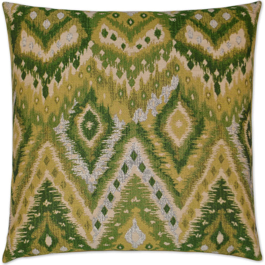 Zahara Pillow by DV Kap Home in grass. Made from 61% viscose, 30% polyester, 9% linen in a rustic style.