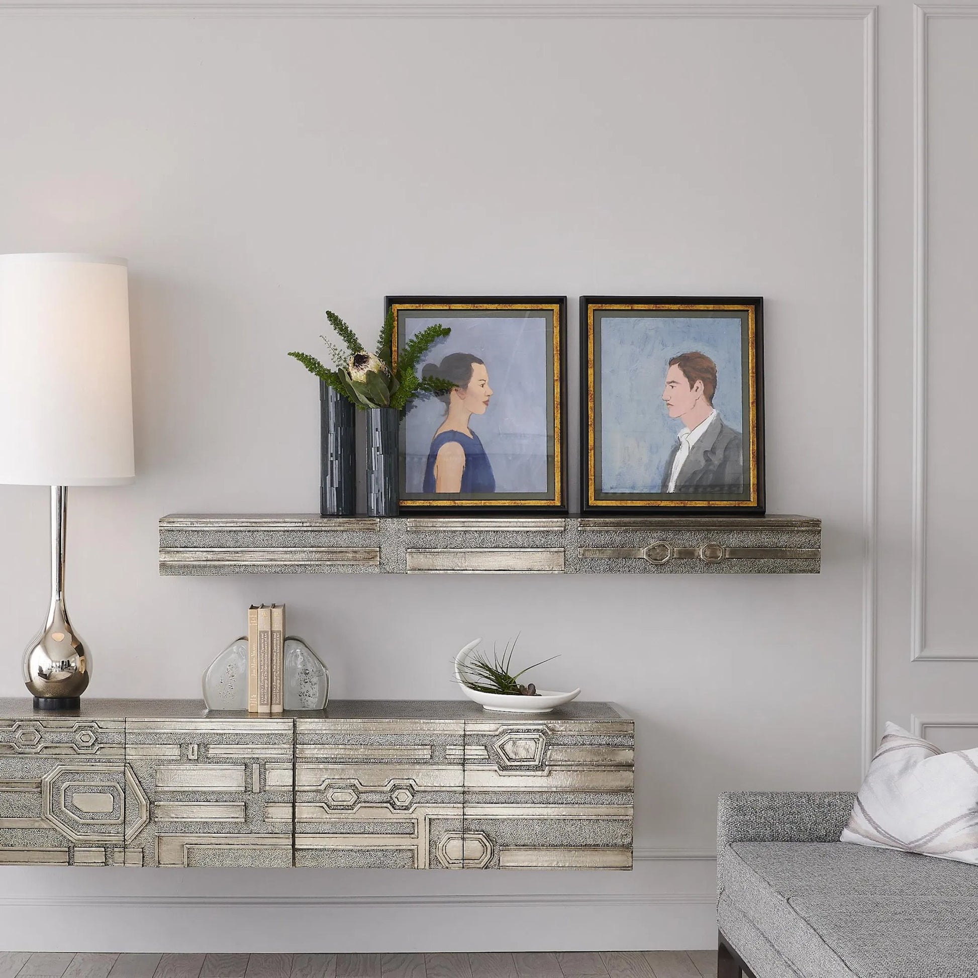 Abstract Block Floating Shelf by Global Views. Made from unique in a modern style.