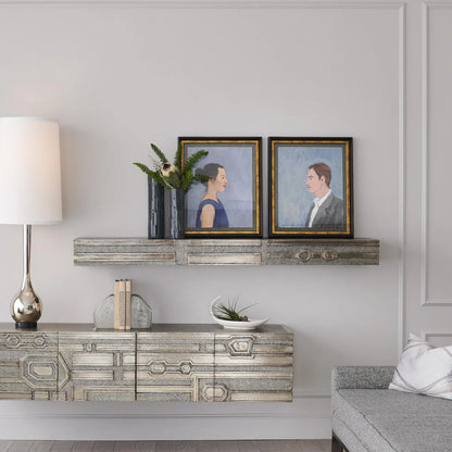 Abstract Block Floating Shelf by Global Views. Made from unique in a modern style.