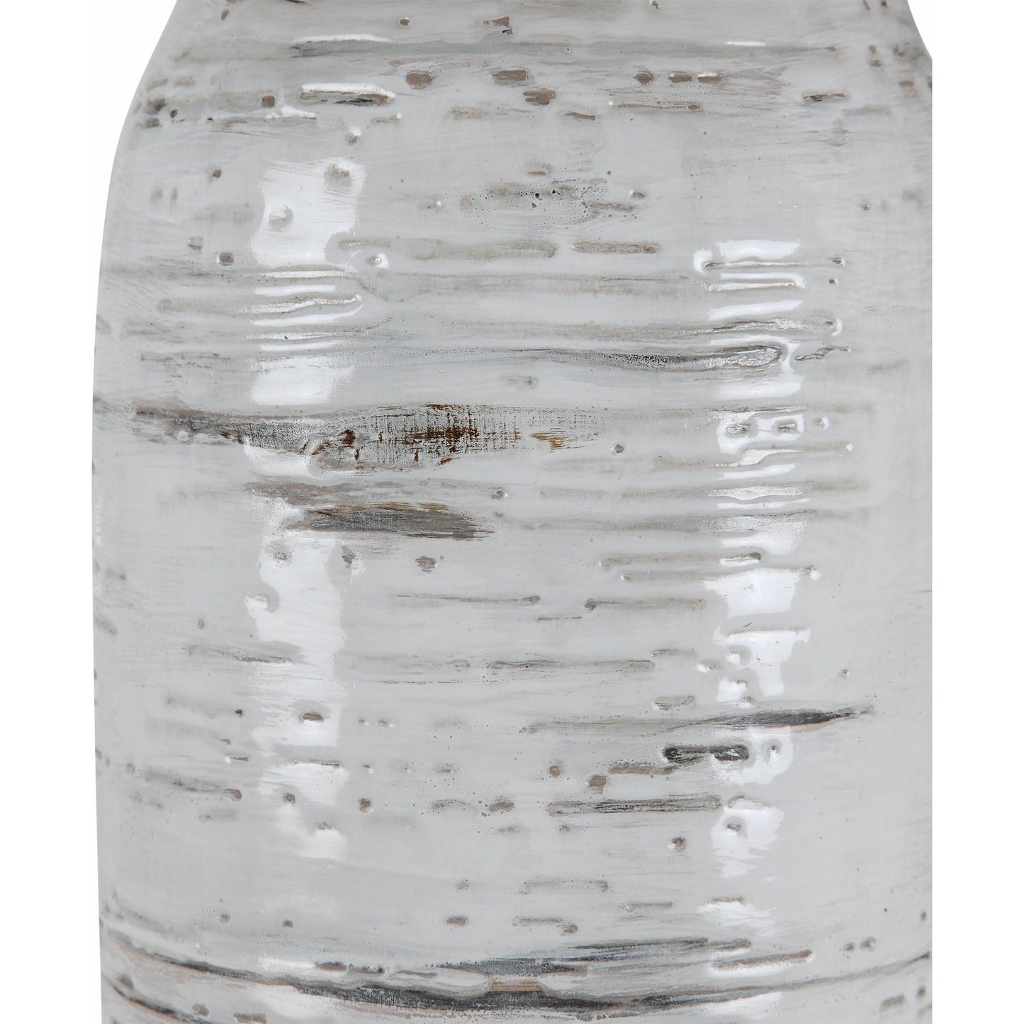 003 SR-766776 | Closeup | Lenta Table Lamp by Uttermost in white. Made from ceramic, iron, crystal in a transitional style.