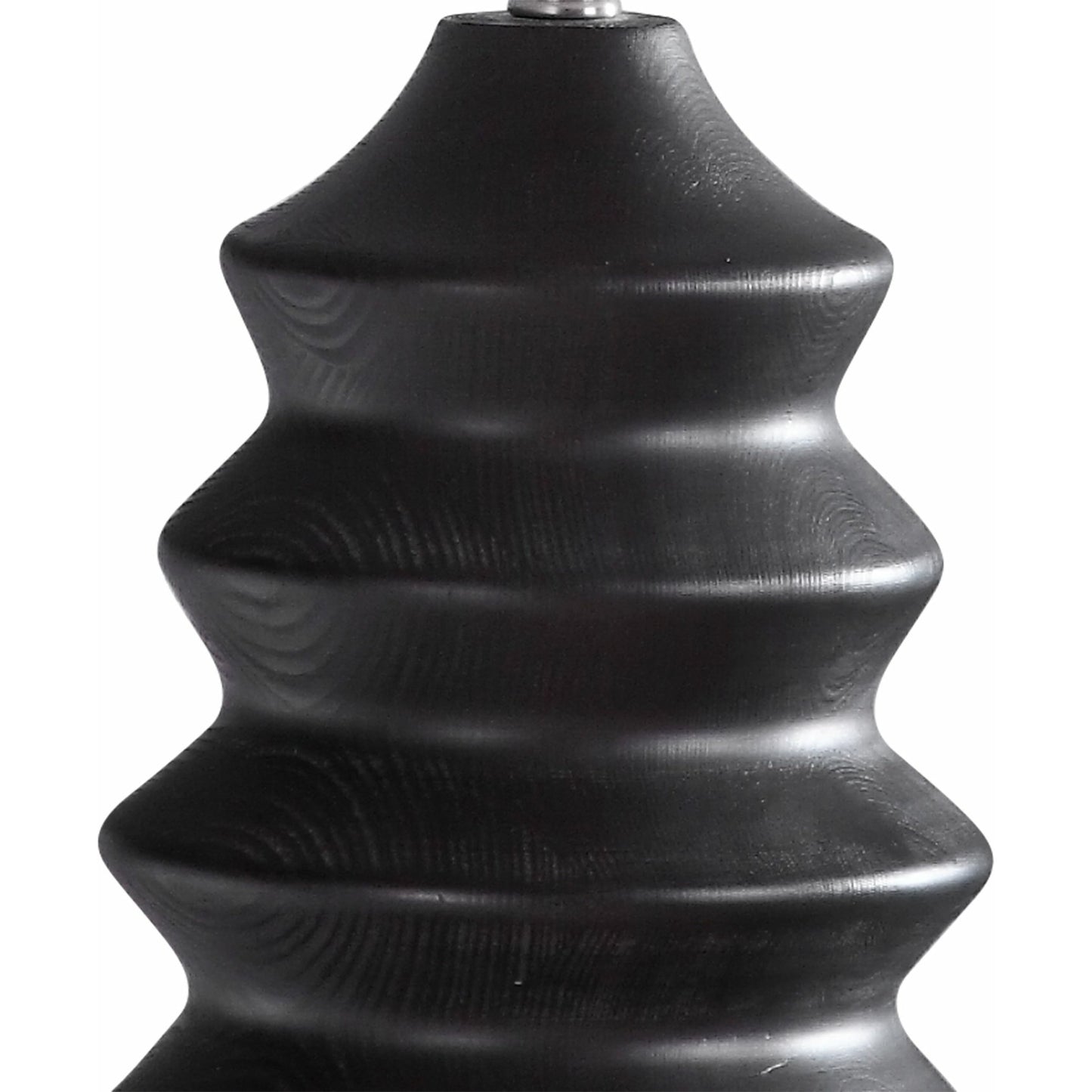 004 SR-766788 | Closeup | Mendocino Modern Table Lamp by Uttermost. Made from wood, steel, fabric in a modern style.