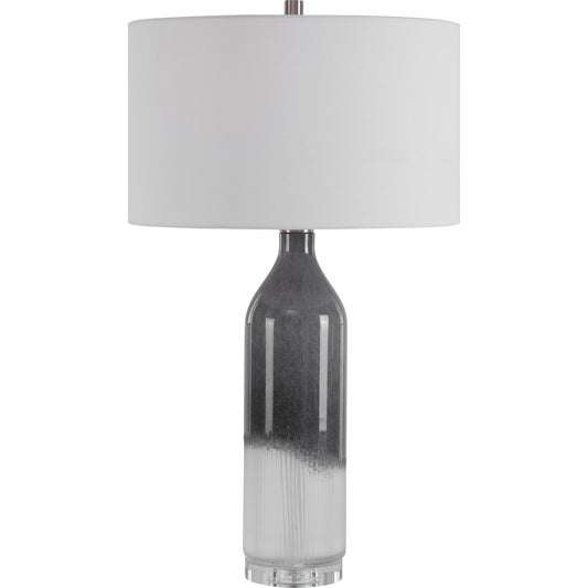 Natasha Art Glass Table Lamp by Uttermost in multi. Made from steel, glass, crystal, fabirc in a modern style.