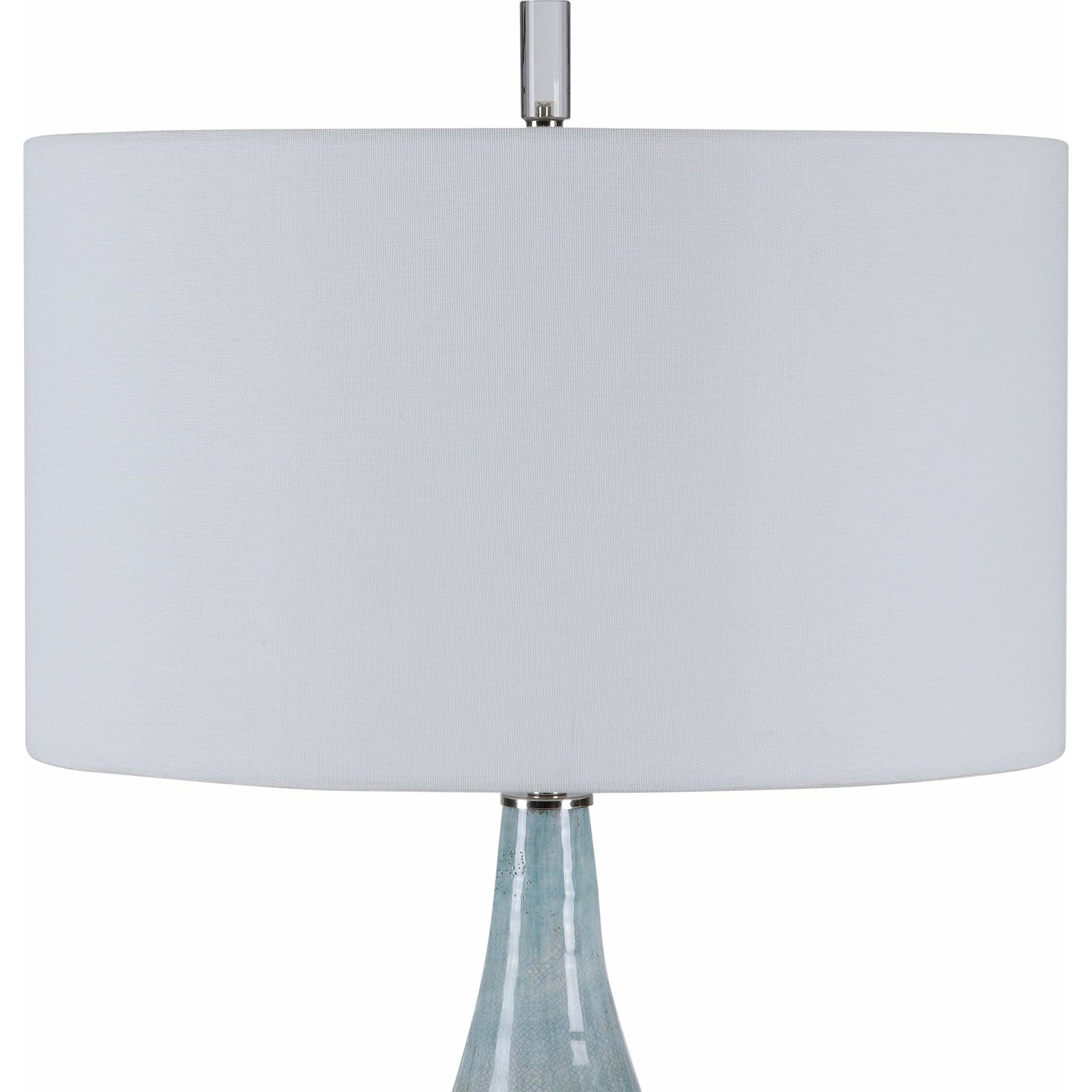 Rialta Coastal Table Lamp by Uttermost. Made from steel, ceramic, crystal in a coastal style.