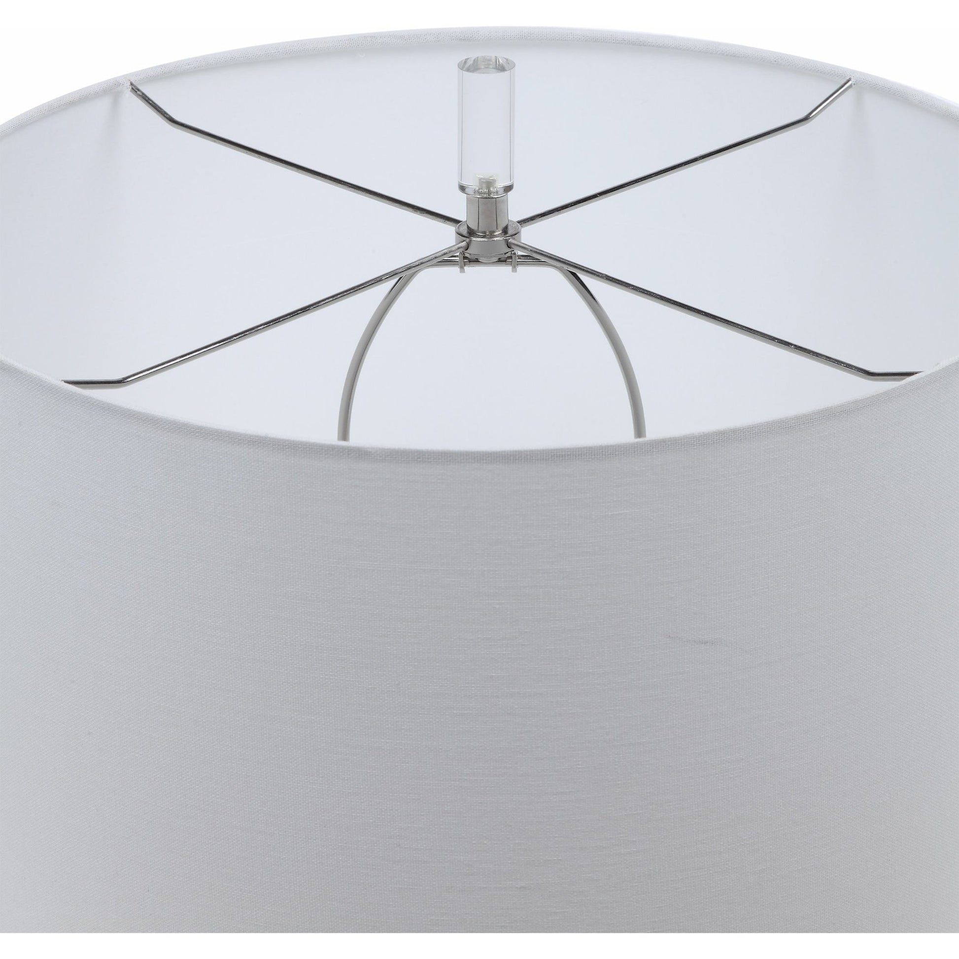 Rialta Coastal Table Lamp by Uttermost. Made from steel, ceramic, crystal in a coastal style.