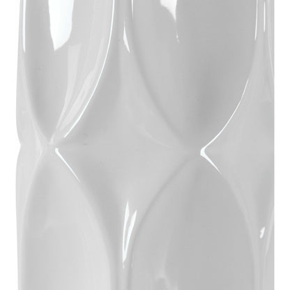 Sinclair Table Lamp by Uttermost in white. Made from ceramic, metal, fabric in a modern style.