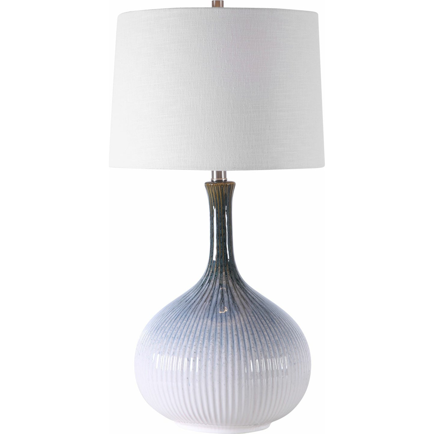 001 SR-766810 | Primary Silo | Eichler Mid-Century Table Lamp by Uttermost. Made from ceramic, fabric, iron in a coastal style.
