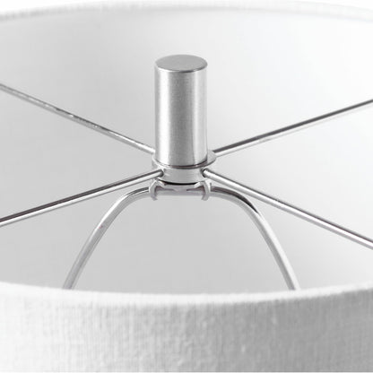 Eichler Mid-Century Table Lamp by Uttermost. Made from ceramic, fabric, iron in a coastal style.