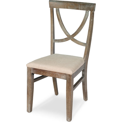 Monet's Chair (Set of 2) by Sarreid Ltd. in beige. Made from ash, linen in a cottage & farmhouse style.