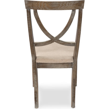 Monet's Chair (Set of 2) by Sarreid Ltd. in beige. Made from ash, linen in a cottage & farmhouse style.