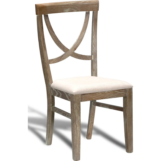 Monet's Chair by Sarreid Ltd. in beige. Made from ash, linen in a cottage & farmhouse style.
