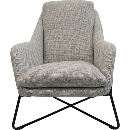 Romeo Lounge Chair by LH Imports in dark grey velvet and gunmetal. Made from metal, polyester in a modern style.